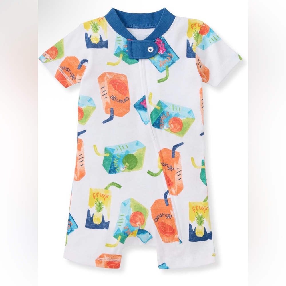Burt's Bees Baby Baby Short Sleeve Pajamas, One-piece Sleeper Romper Pjs 0-3 M